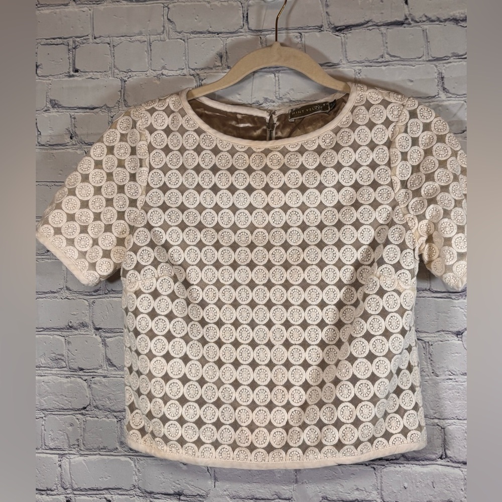 Elegant Cream Lace Women's Top